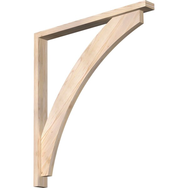 Ekena Millwork Thorton Block Smooth Bracket w/ Offset Brace, Douglas Fir, 3 1/2"W x 36"D x 40"H BKT0402X36X40THR05SDF - main